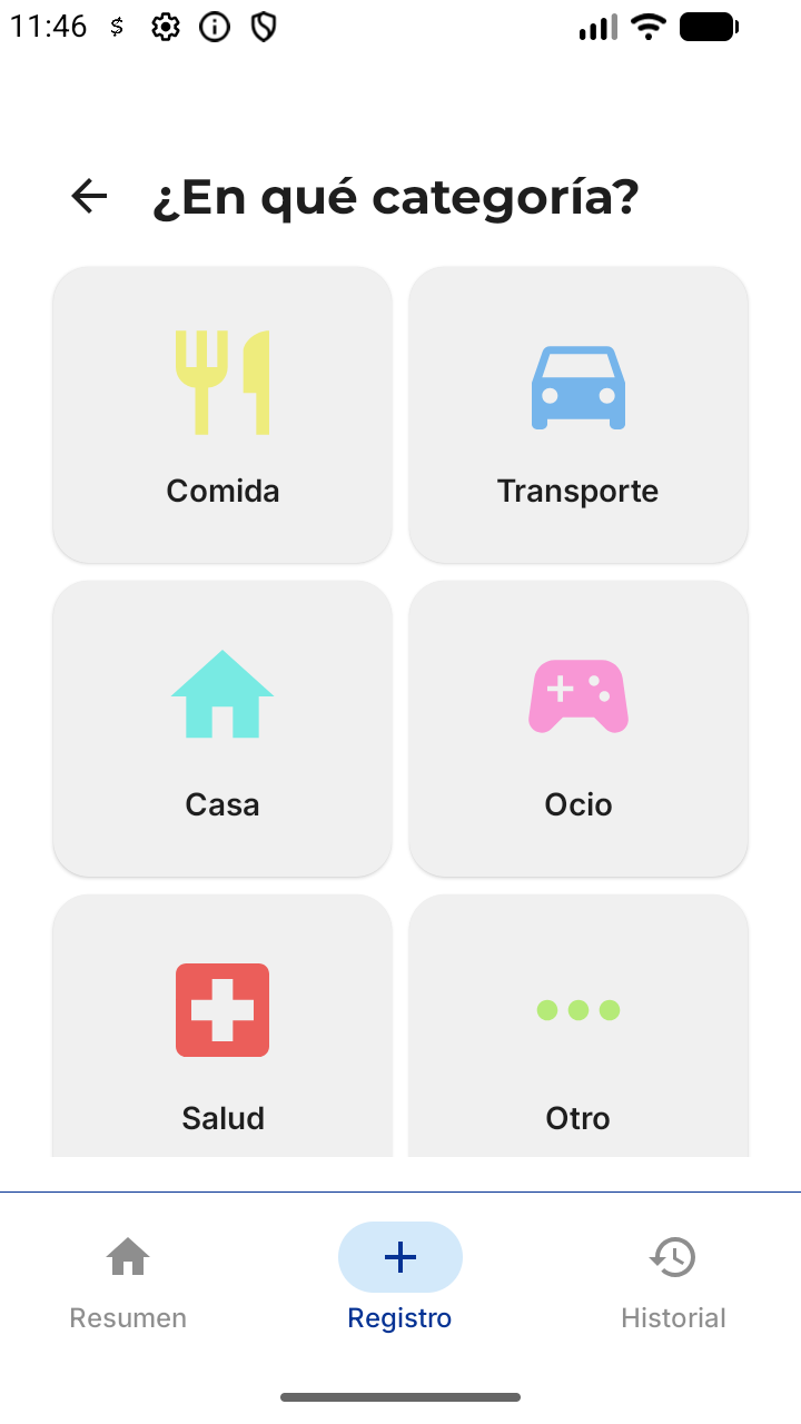 Paso de categoría del registro en modo claro