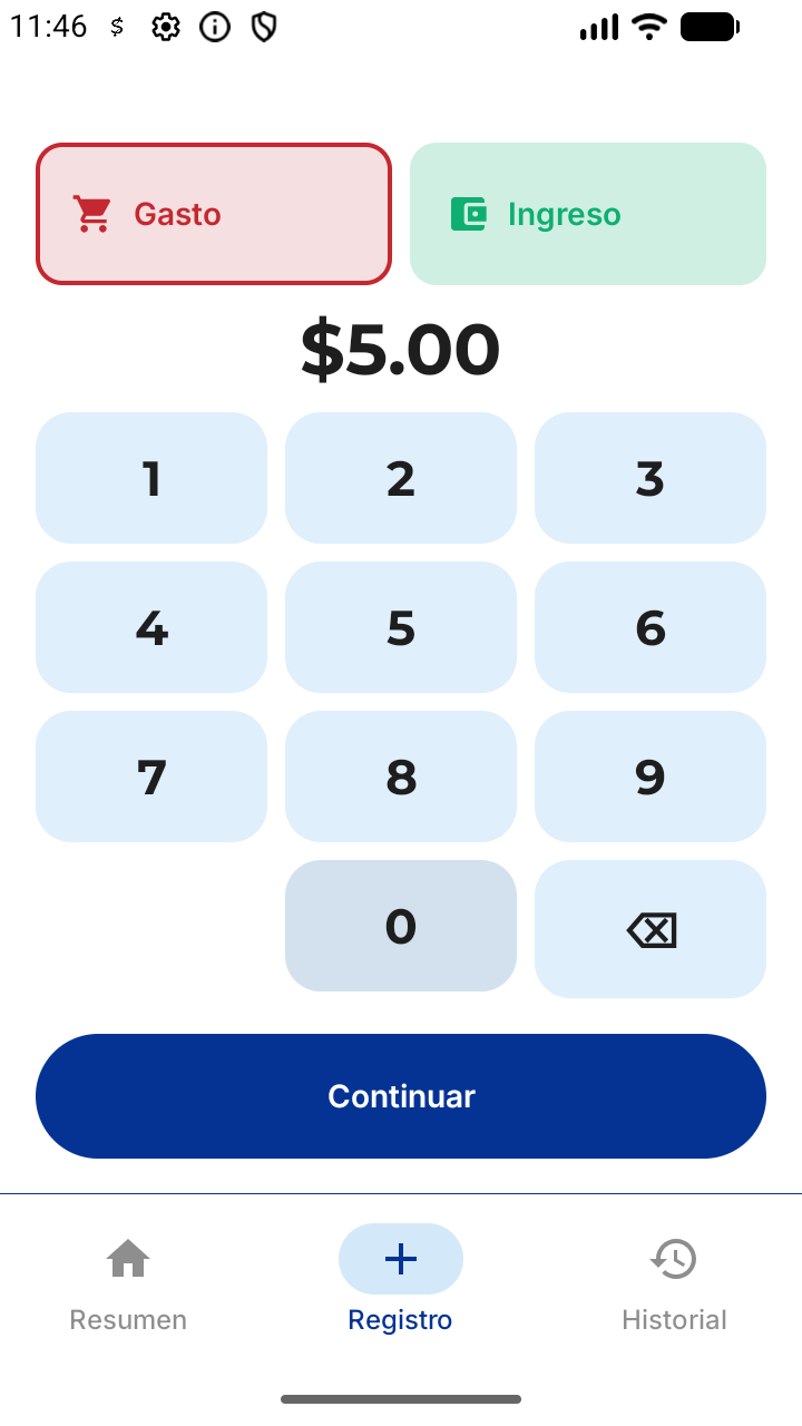Paso de monto del registro en modo claro
