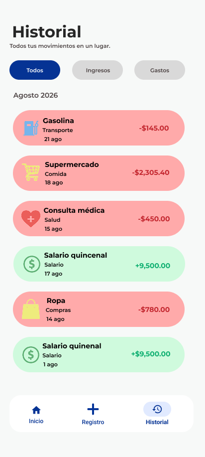 Wireframe de la pantalla Ajustes en Figma